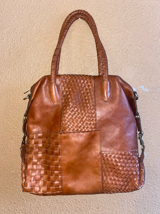 Patricia Nash Handbags - Large Patricia Nash Brown Woven Leather Shoulder Bag